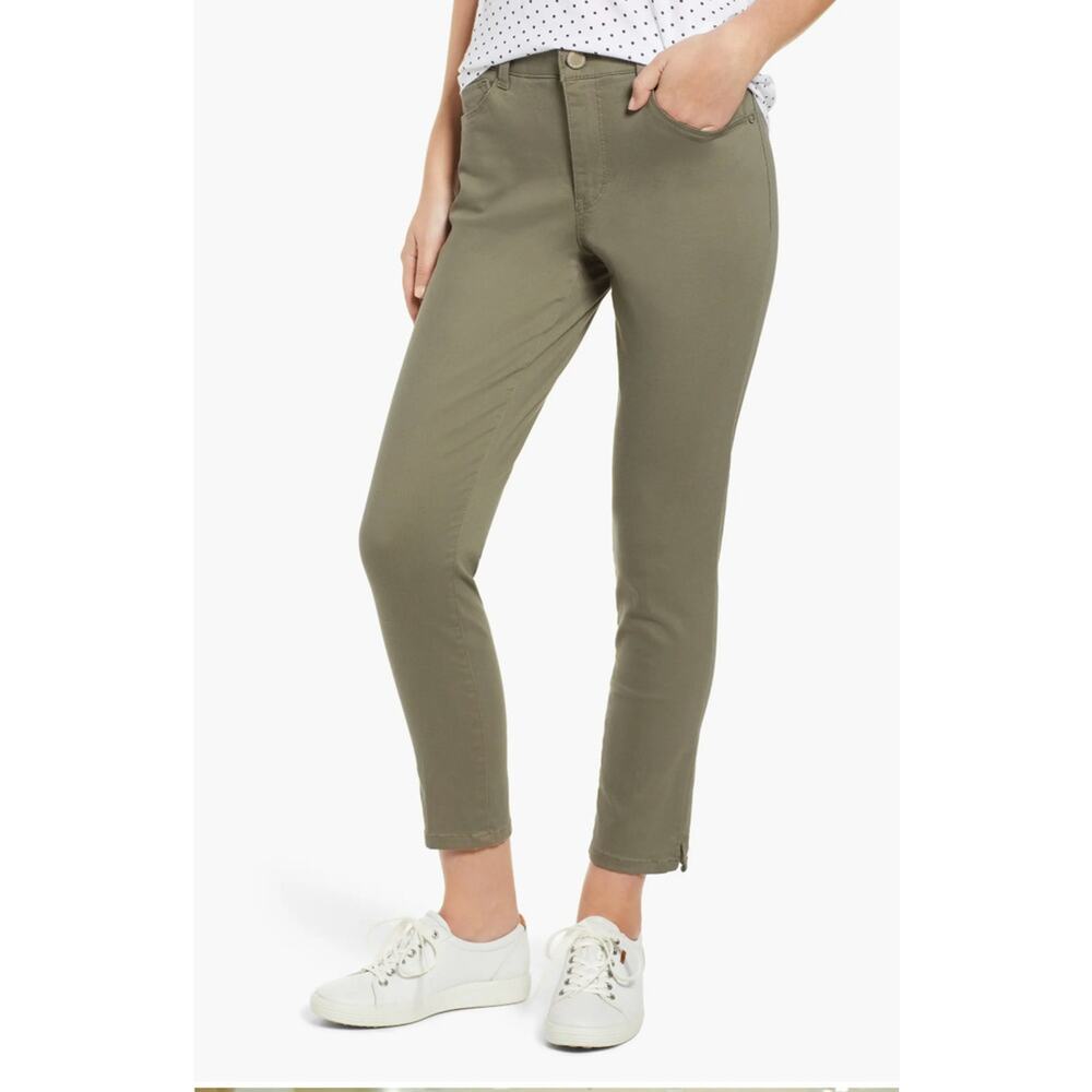 Nordstrom's Wit & Wisdom Olive 'Ab'Solution High Waist Skinny Ankle Pants Size 2